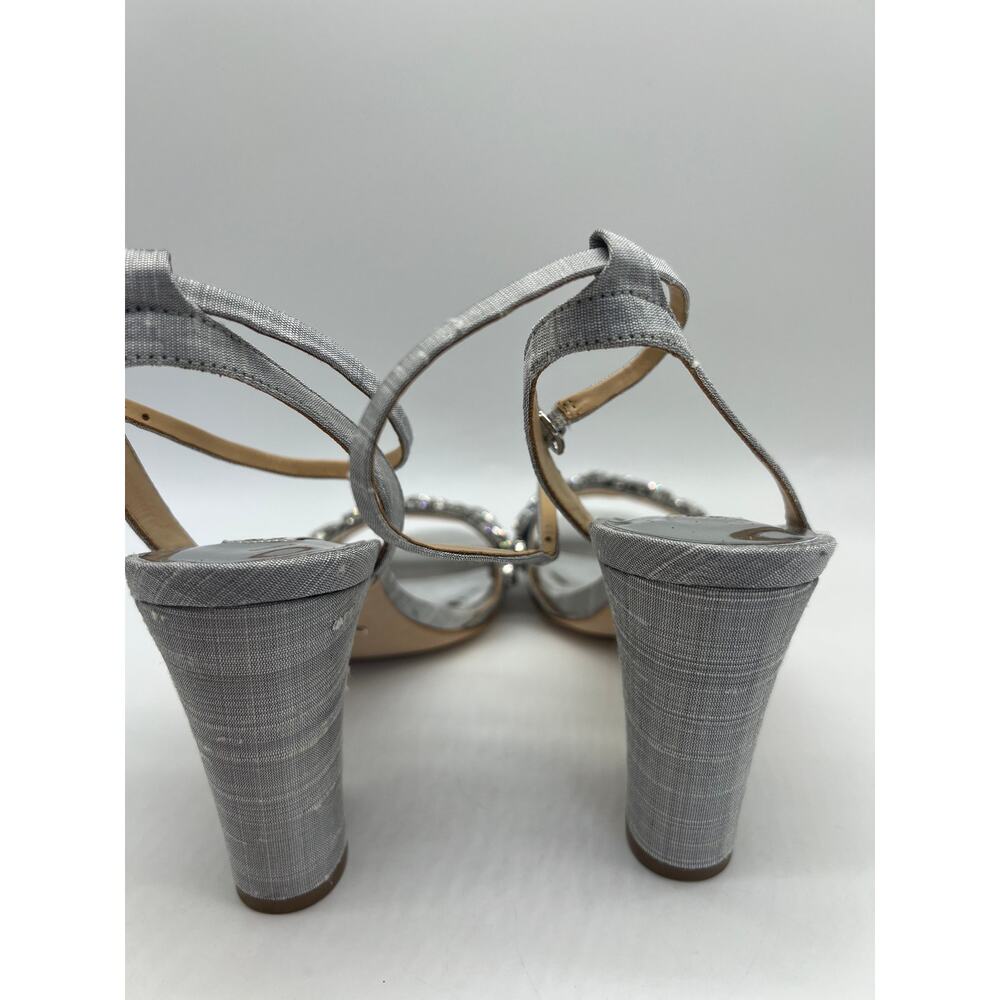 Badgley Mischka Women's Jill Chrystal Embellished Block Heel MP5331 Size 8 NIB - Picture 8 of 12